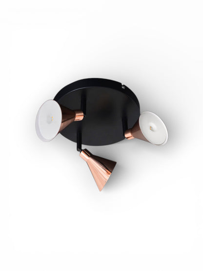 LED Wand - /Plafondlamp Koper - Ø 38 cm (3 - Lichts) - OutHome