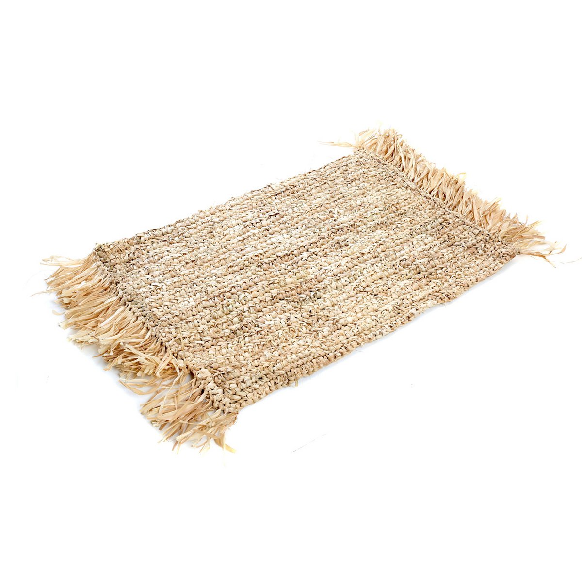 Raffia placemat Fringe naturel - 60 cm