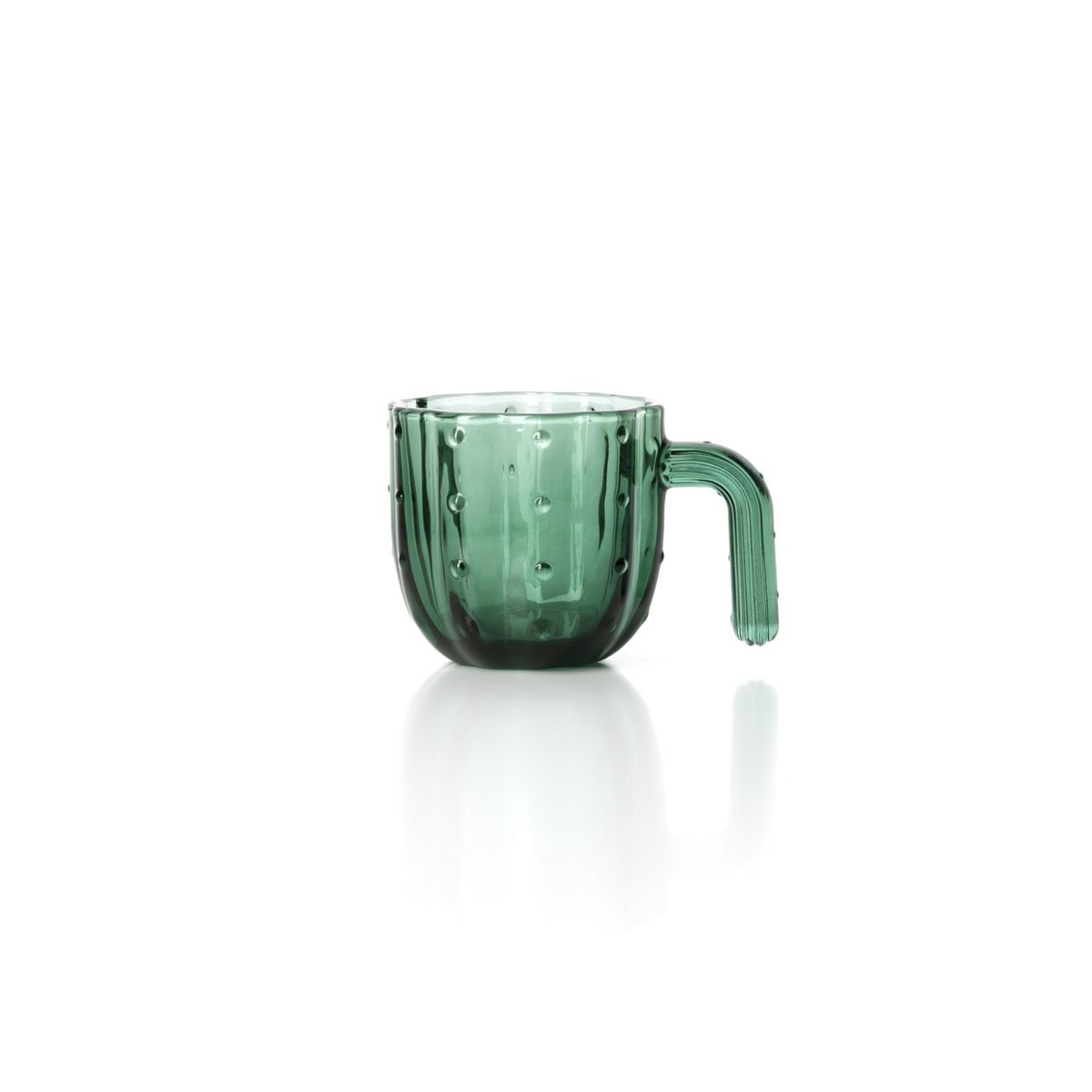Glazen drinkglas Stack-a-Cactus groen (Set van 4)