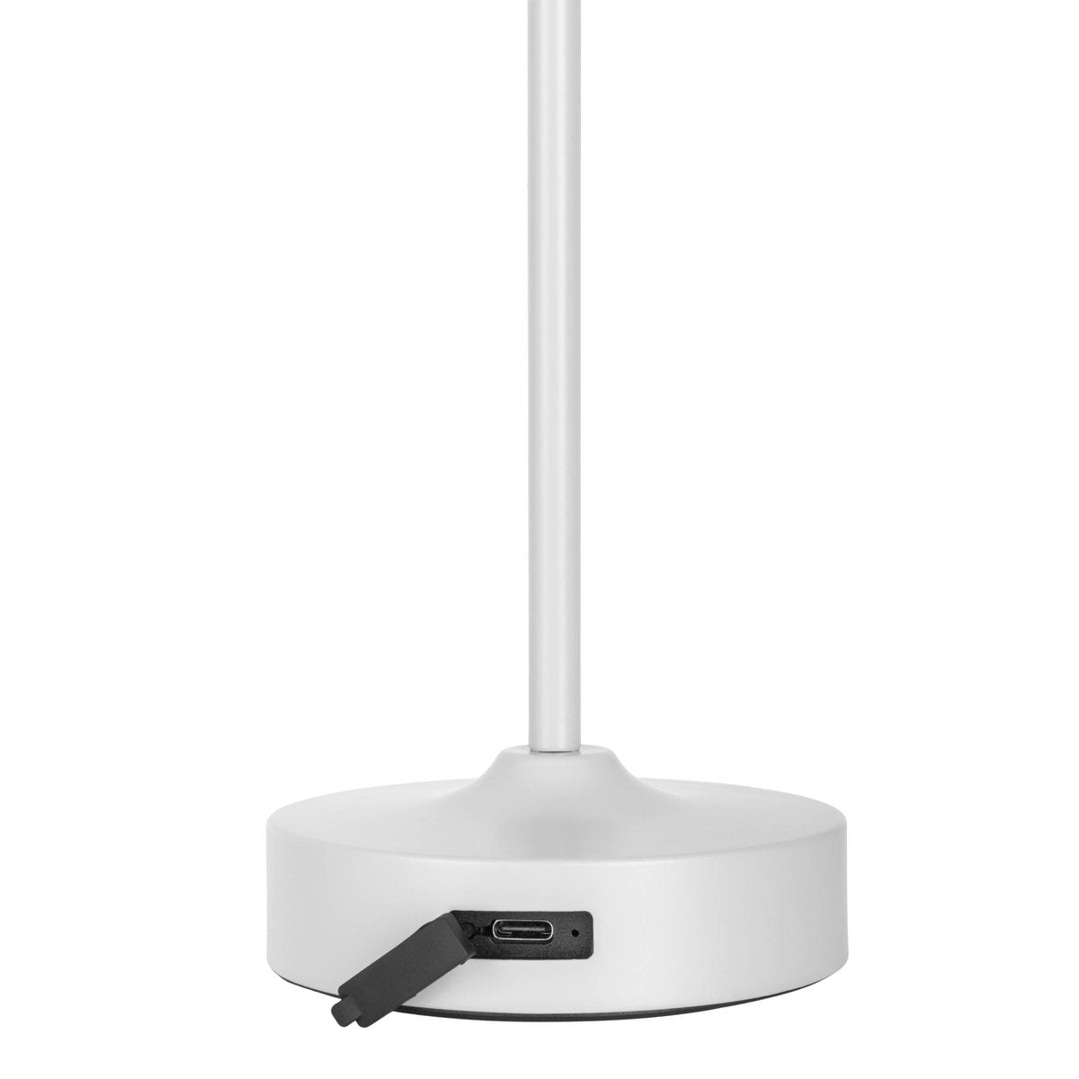 LED Acculamp Pina Wit/Wit Glas - 30 cm