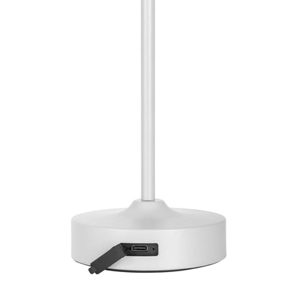 LED Acculamp Pina Wit/Wit Glas - 30 cm