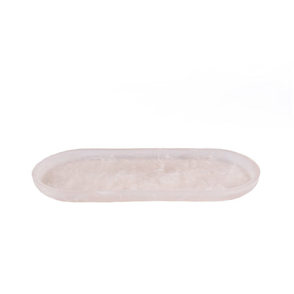 Hars ovale bord roze wit