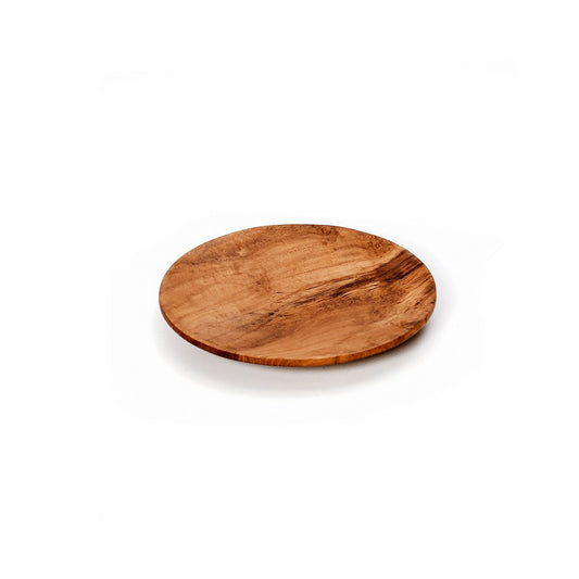 Teakhouten ronde plaat Root naturel - 14 cm