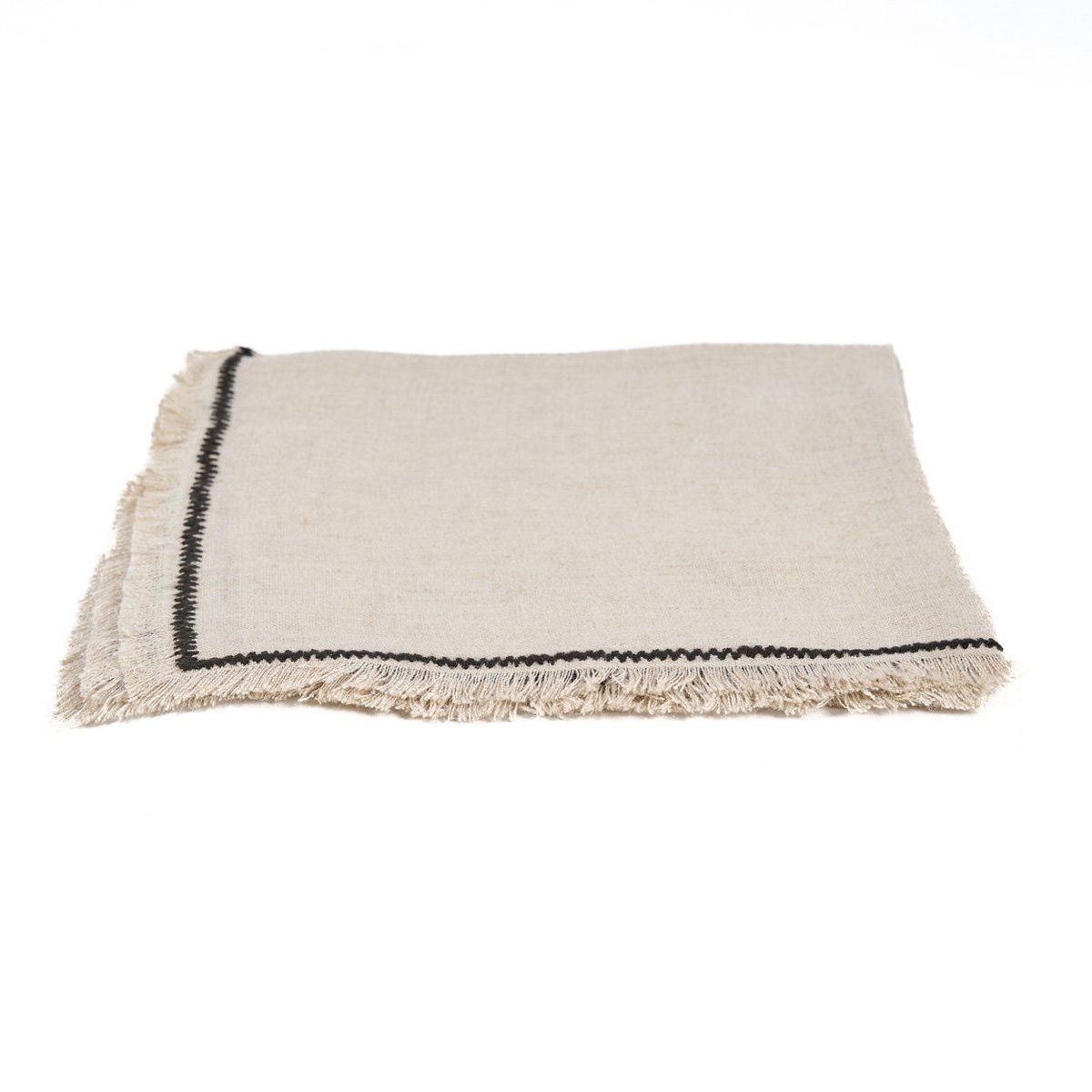 Linnen servet Toscaanse zwart - 45 cm