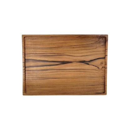 Teakhouten serveerbord naturel