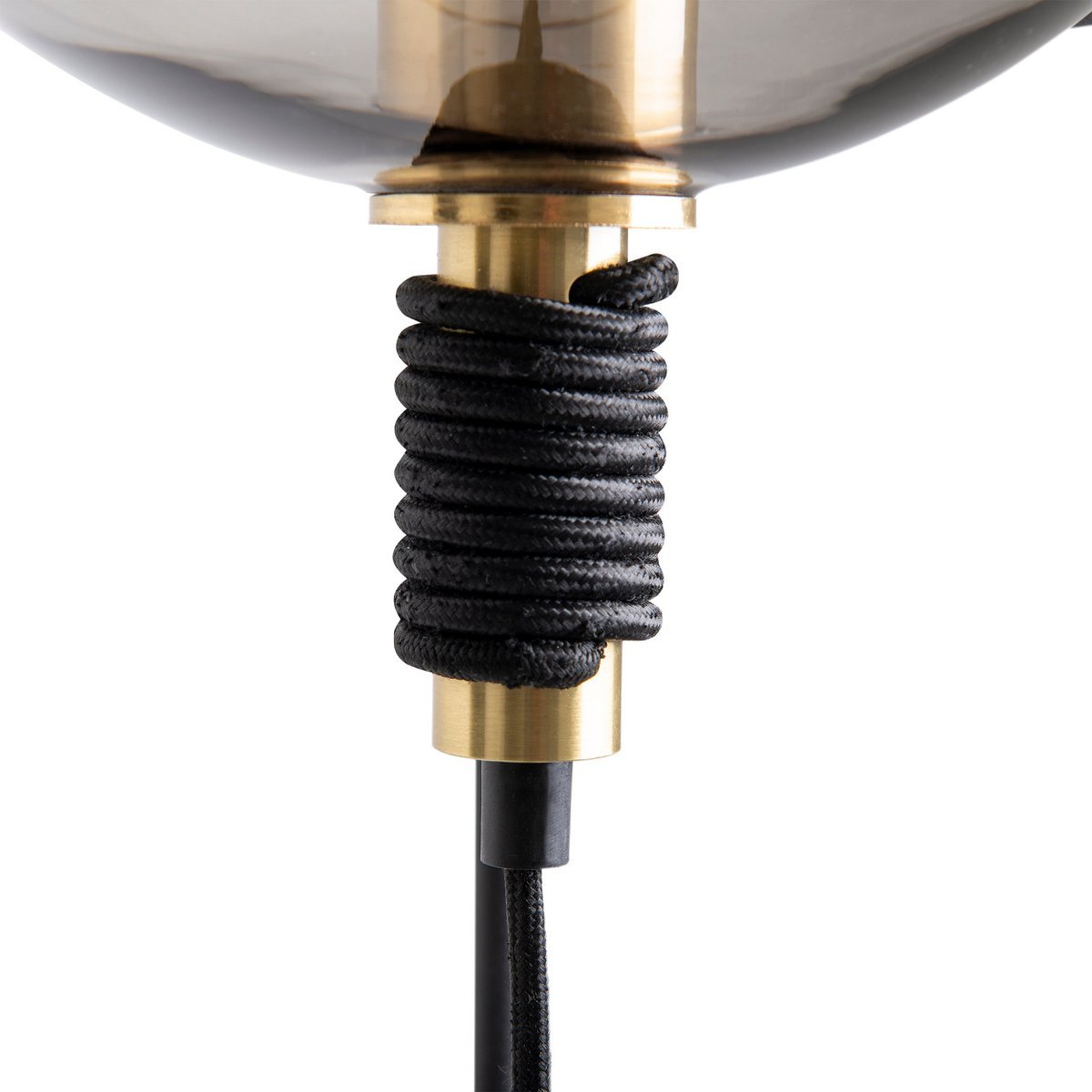 Stapellamp "stelo", moderne vloerlamp gemaakt van zwart metaal en rookglas, E27 - aansluiting, 128,5 cm hoog, voor eetkamer, woonkamer, gang of kantoor, - OutHome