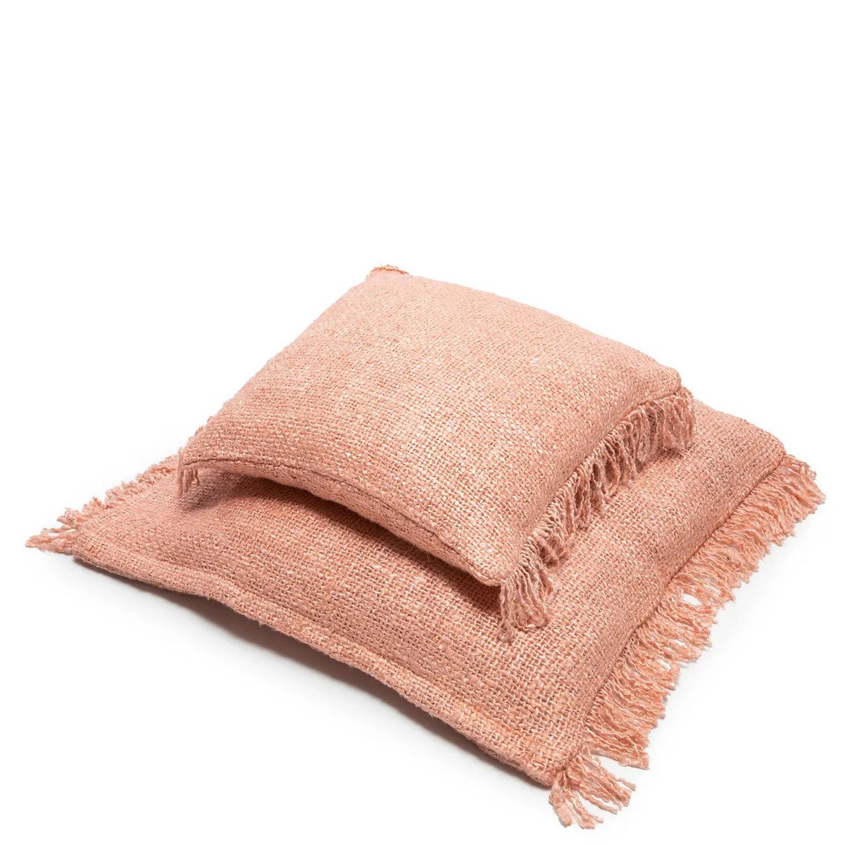 Katoenen kussenhoes zalmroze - 60 cm