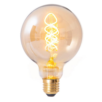 LED-lampenset Dilly (3-delig) - E27, 4W, Amberglas (Ø 9,5 cm)