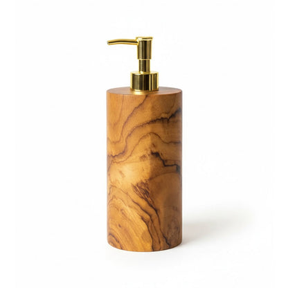 Teakhouten zeepdispenser natuurlijk