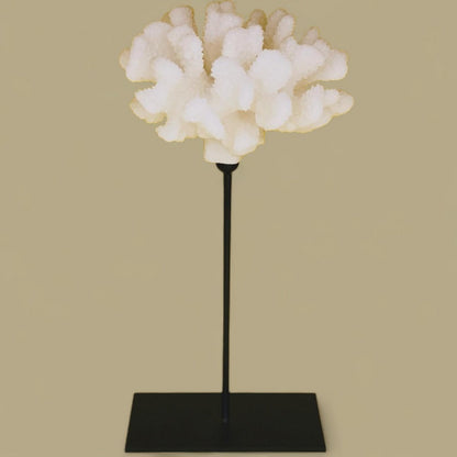 Koraaldecoratie L-collectie wit/zwart - 29 cm
