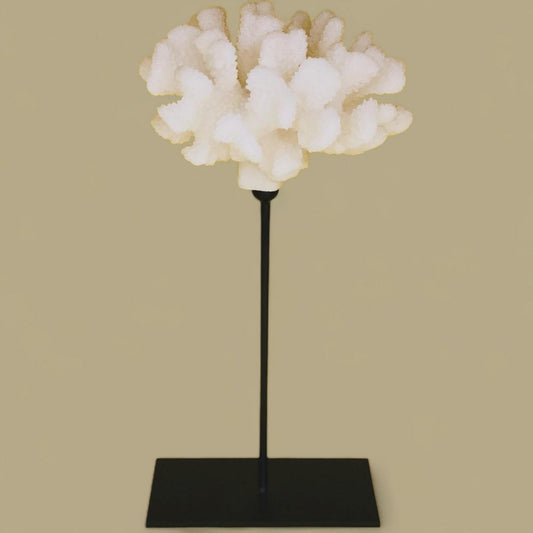 Koraaldecoratie L-collectie wit/zwart - 29 cm