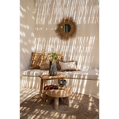 Ronde zeegrastapijt naturel - 200 cm