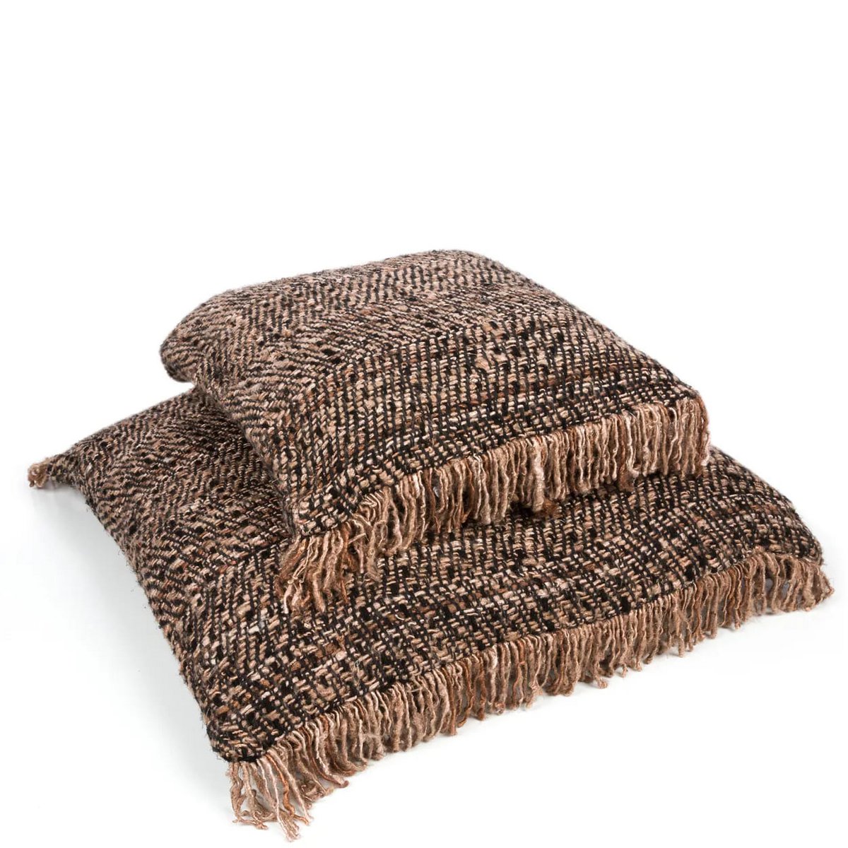 Katoen kussenhoes Oh my gee zwart koper - 60x60 cm