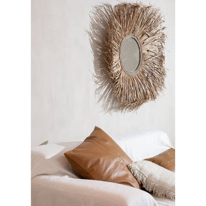 Leren kussenhoes The four panel camel - 60x60 cm