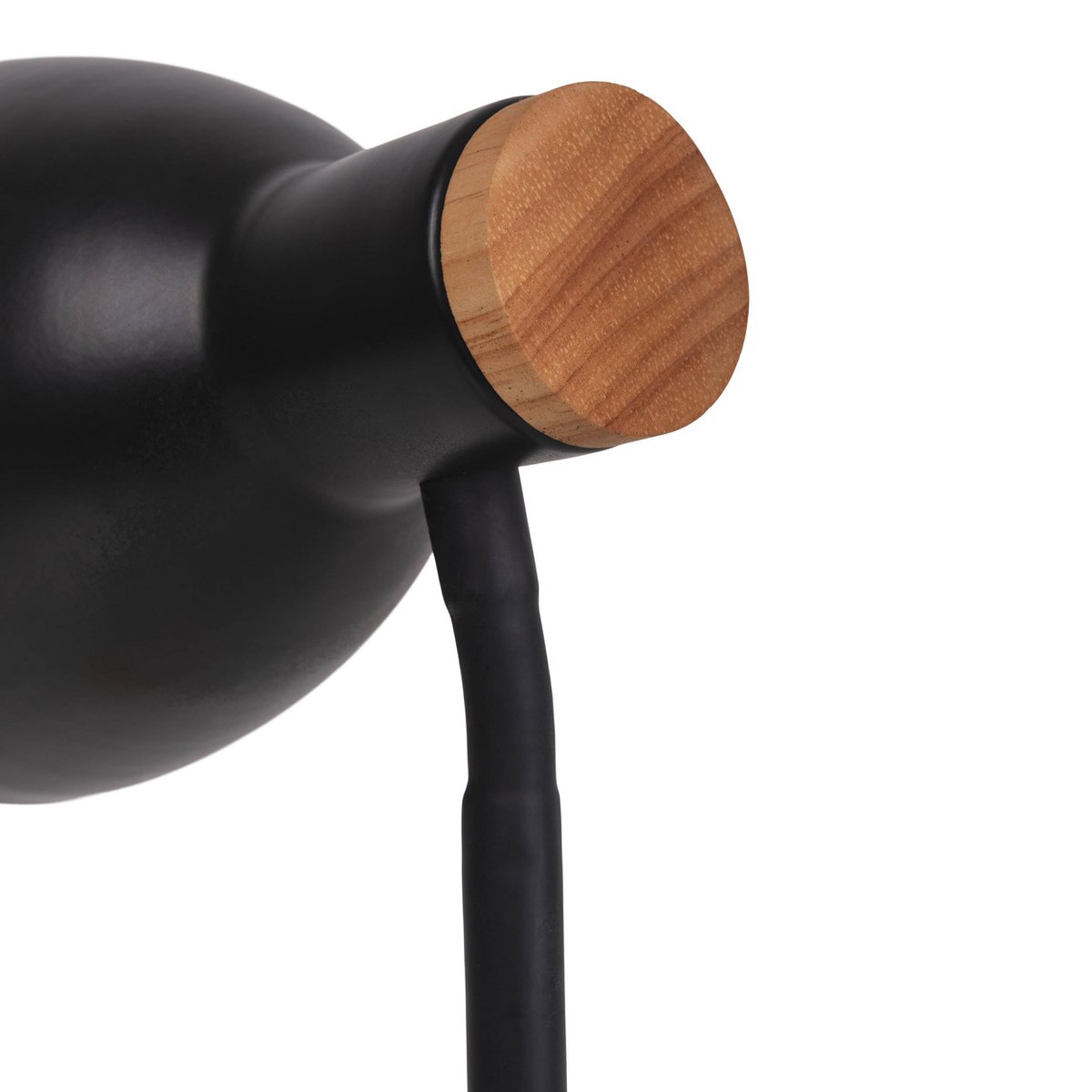 Bureaulamp Marie Zwart Hout/Metaal - 36,5 cm (E14)