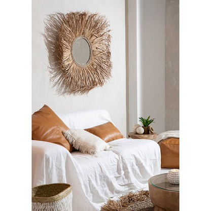 Leren kussenhoes The four panel camel - 60x60 cm
