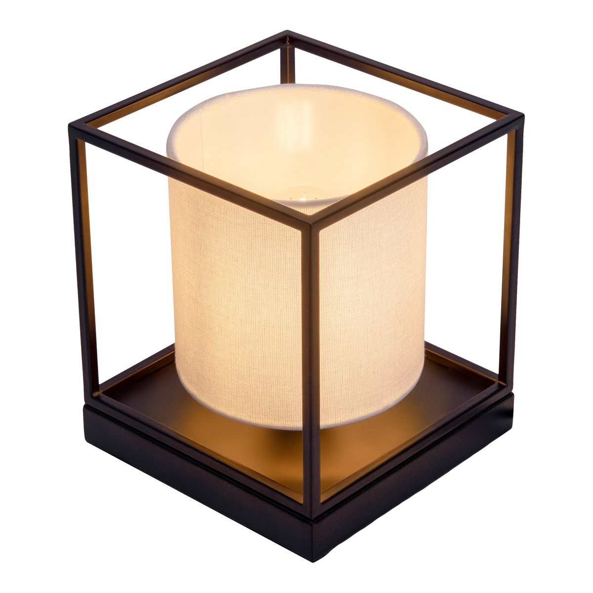 Tafellamp Beta Wit Metaal/Textiel - 15x17 cm (E14)