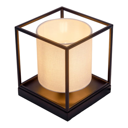 Tafellamp Beta Wit Metaal/Textiel - 15x17 cm (E14)