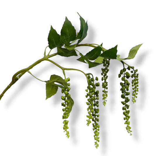 Zijden kunstbloem Phytolacca americana paars - 65 cm