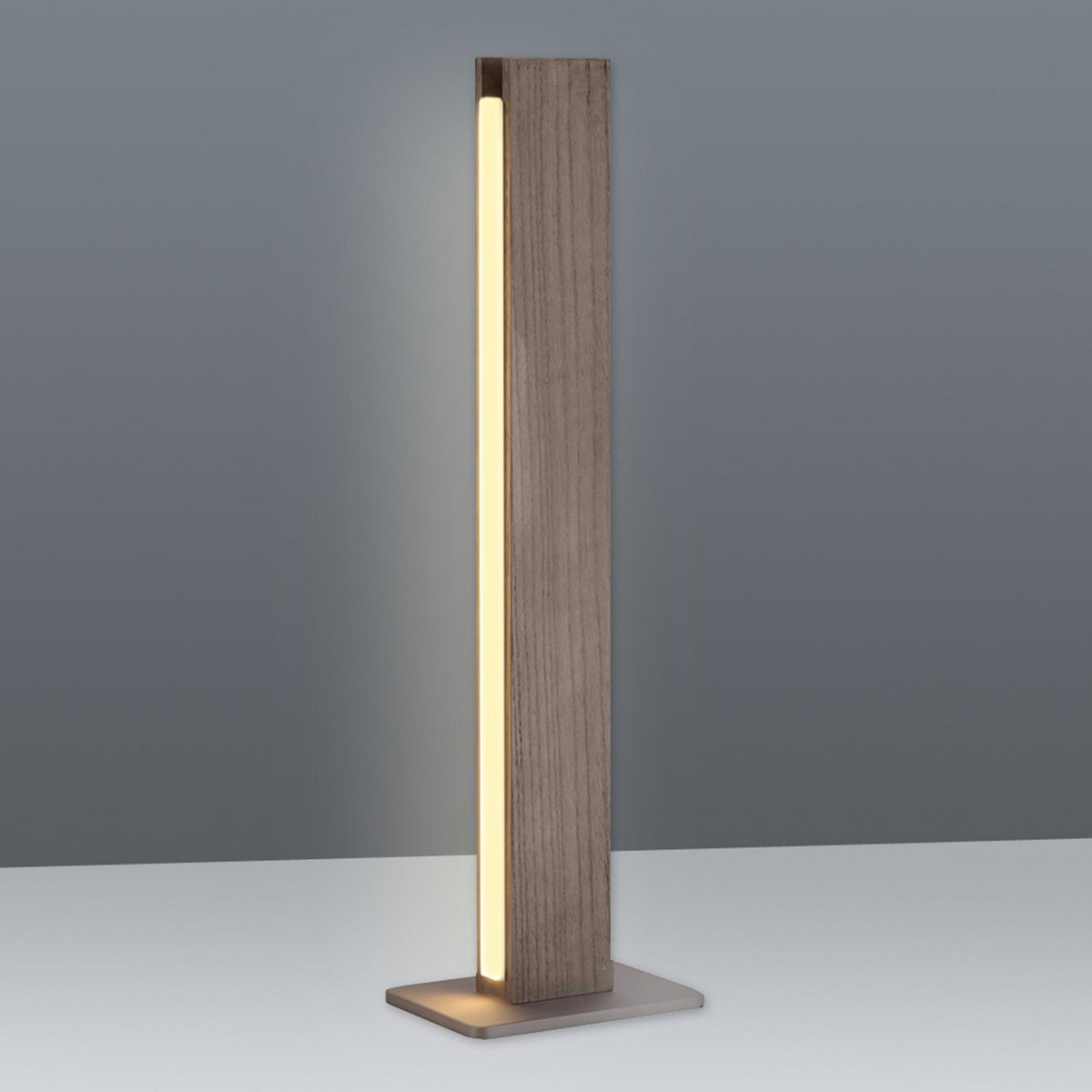 LED Tafellamp Rechte Hout/Kunststof - 51 cm (Dimbaar)