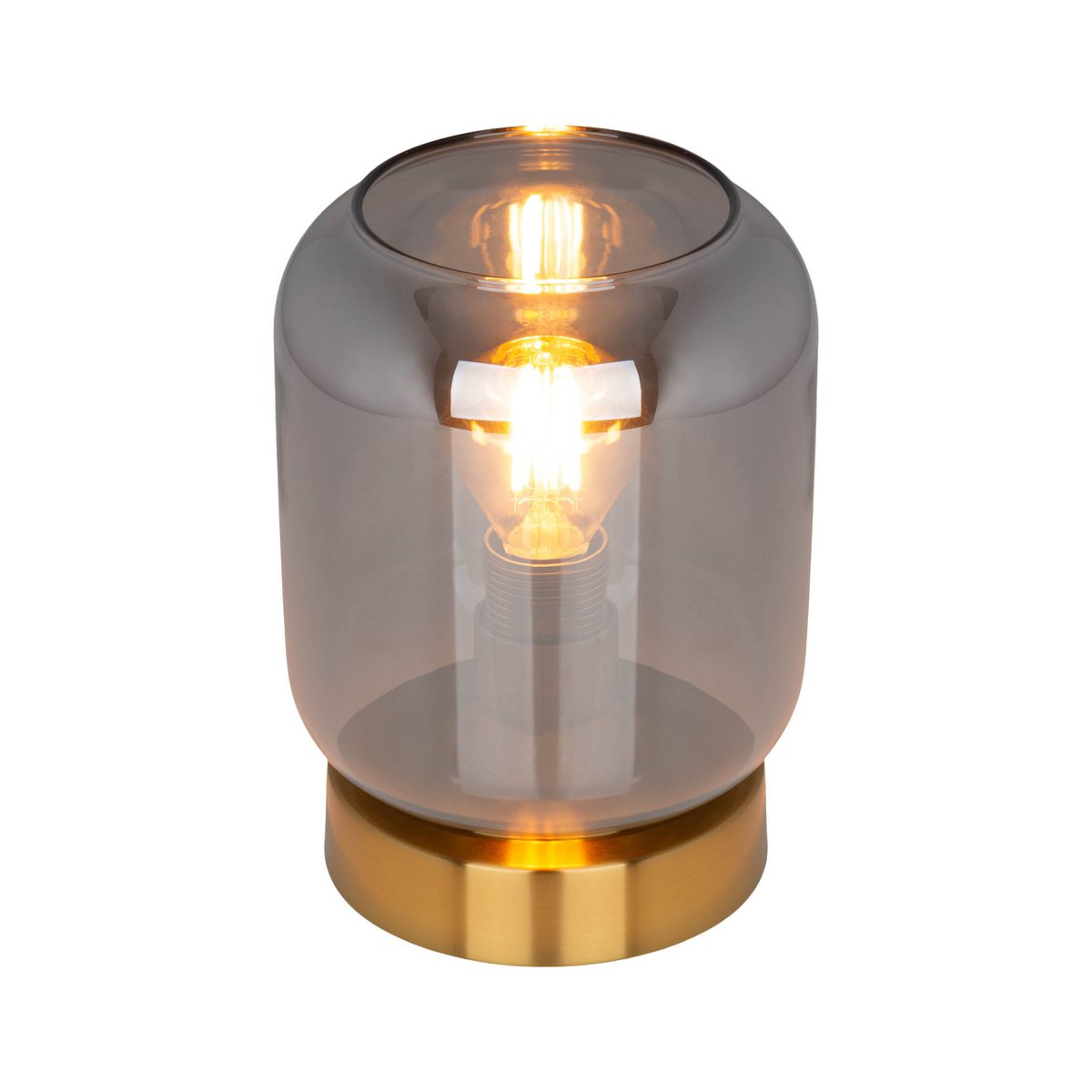 Glazen Tafellamp Alessio Goud/Rookglas - 17 cm (E14)