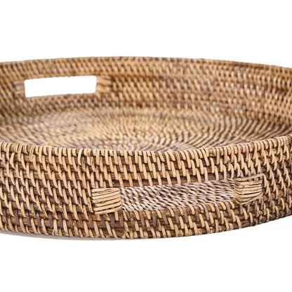 Rotan dienblad Carry-all natuurlijk bruin - L