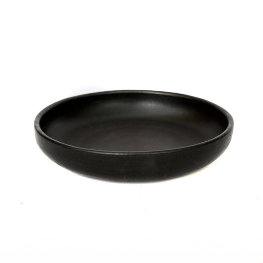 Terracotta bord The Burned Deep Plate zwart - M