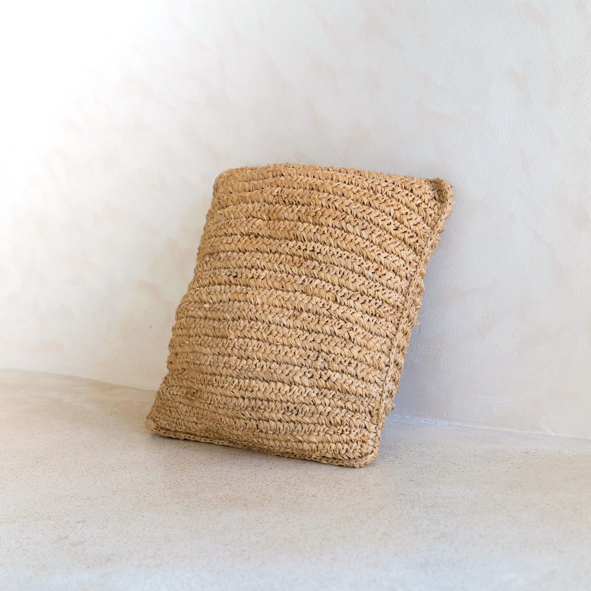 Sierkussen Jiwa Raffia Beige - 40x40 cm