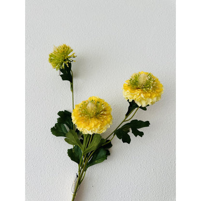 Zijden kunstbloem Scabiosa rood (set van 2) - 80 cm