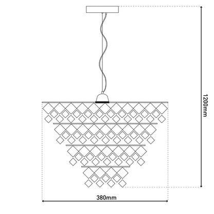 Hanglamp Fancy Kroonluchter Chroom - Ø 38 cm (E27)