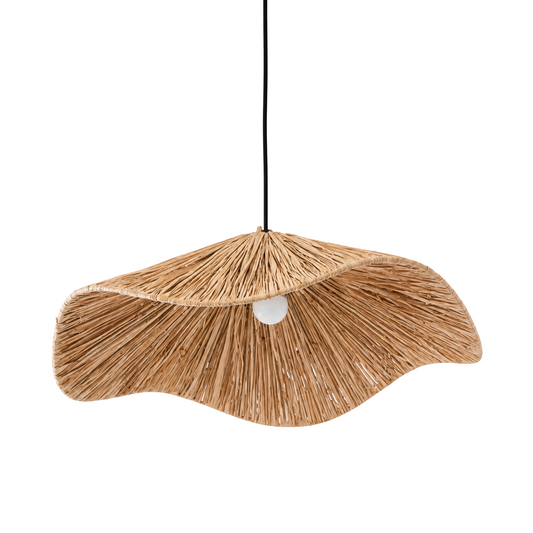 Plafondlamp Tampah Raffia - Ø 53 cm productfoto op witte achtergrond