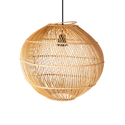 Lampenkap Kencana Rotan Rond - Ø 40/50 cm productfoto op witte achtergrond
