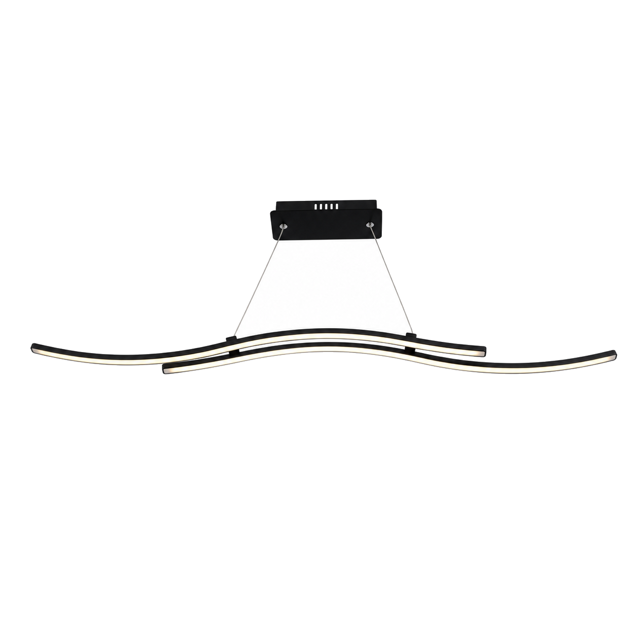LED Hanglamp Onda Zwart - 96 cm productfoto op witte achtergrond