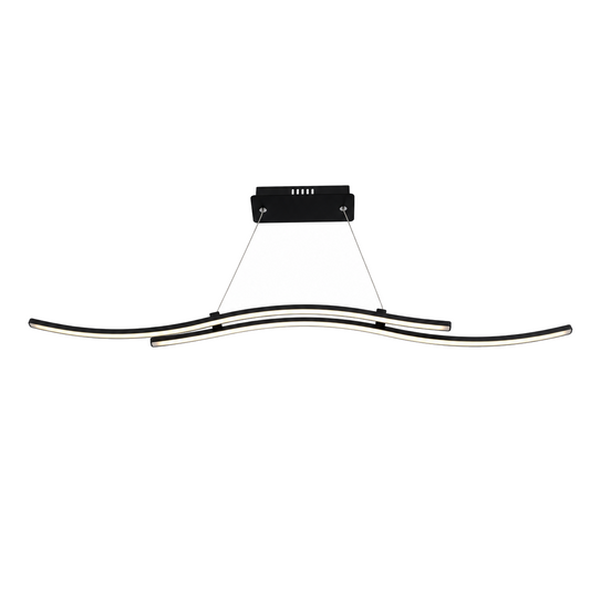 LED Hanglamp Onda Zwart - 96 cm productfoto op witte achtergrond