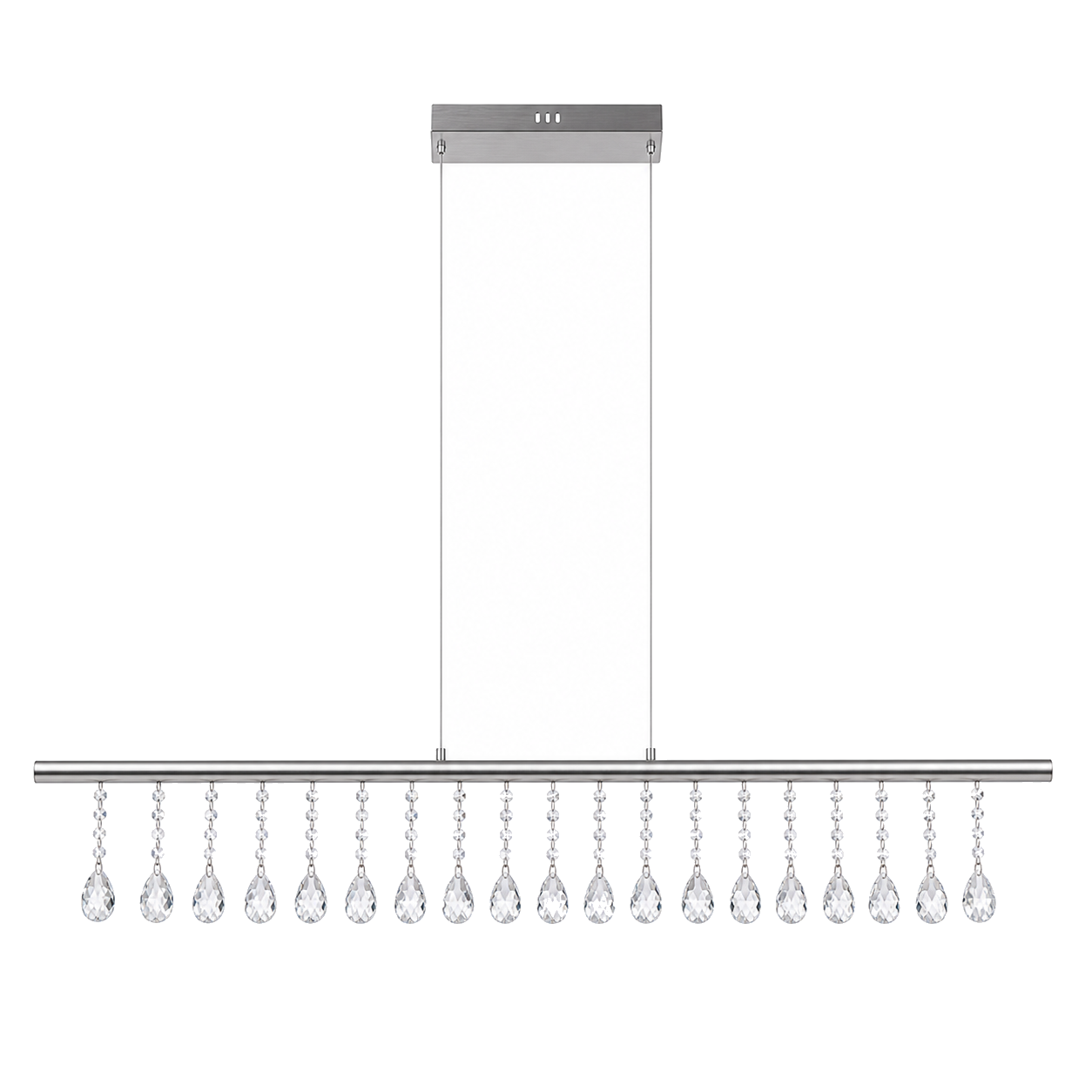 LED Hanglamp Nobilis Nikkel - 100 cm productfoto op witte achtergrond