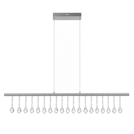 LED Hanglamp Nobilis Nikkel - 100 cm productfoto op witte achtergrond
