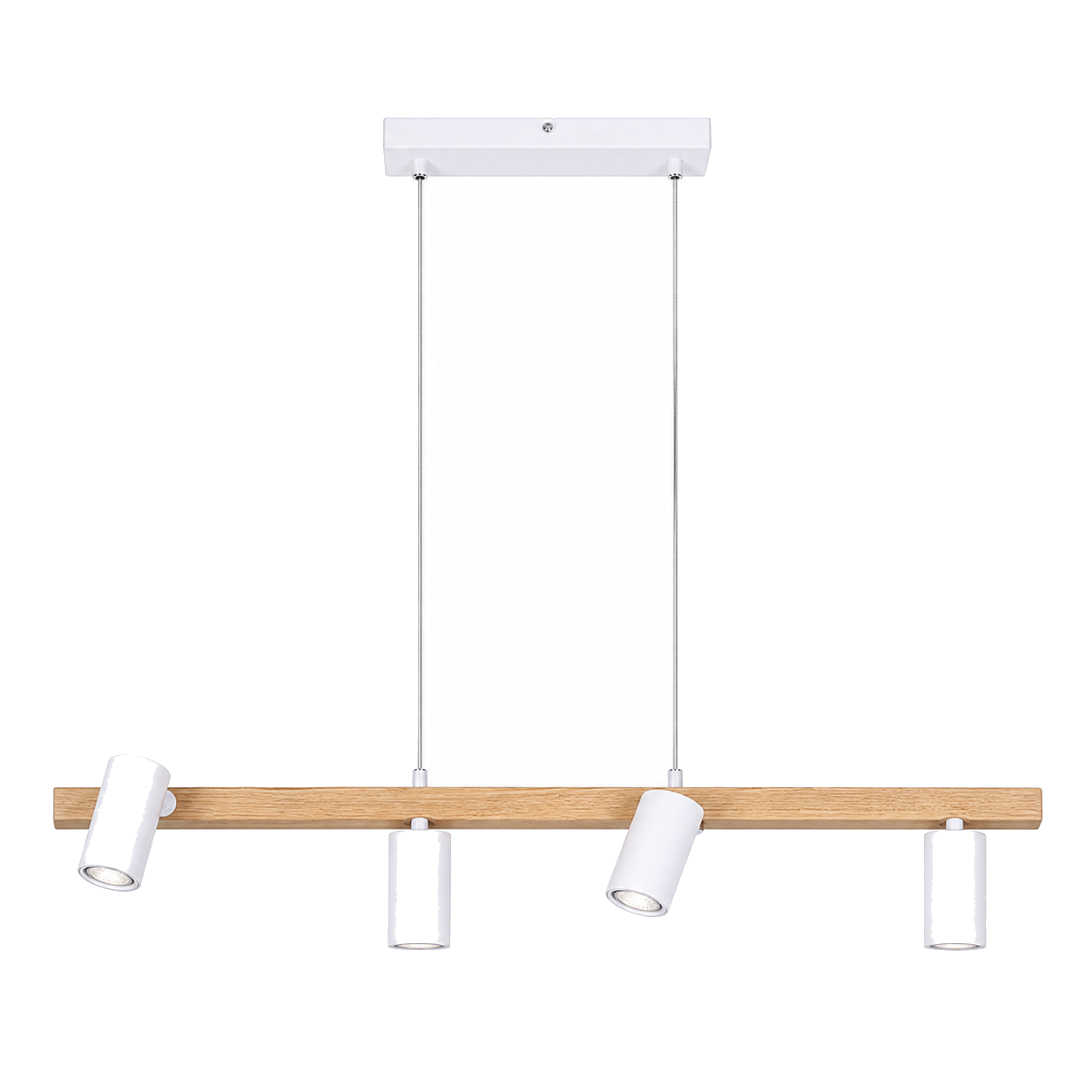 Hanglamp Frida 4-Lichts Wit - 80 cm (GU10) productfoto op witte achtergrond