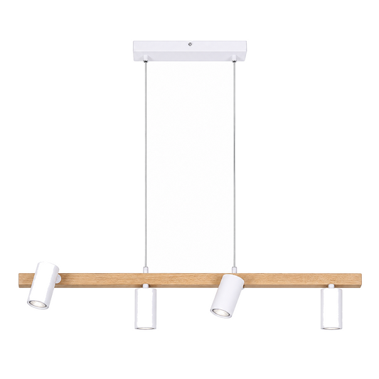 Hanglamp Frida 4-Lichts Wit - 80 cm (GU10) productfoto op witte achtergrond