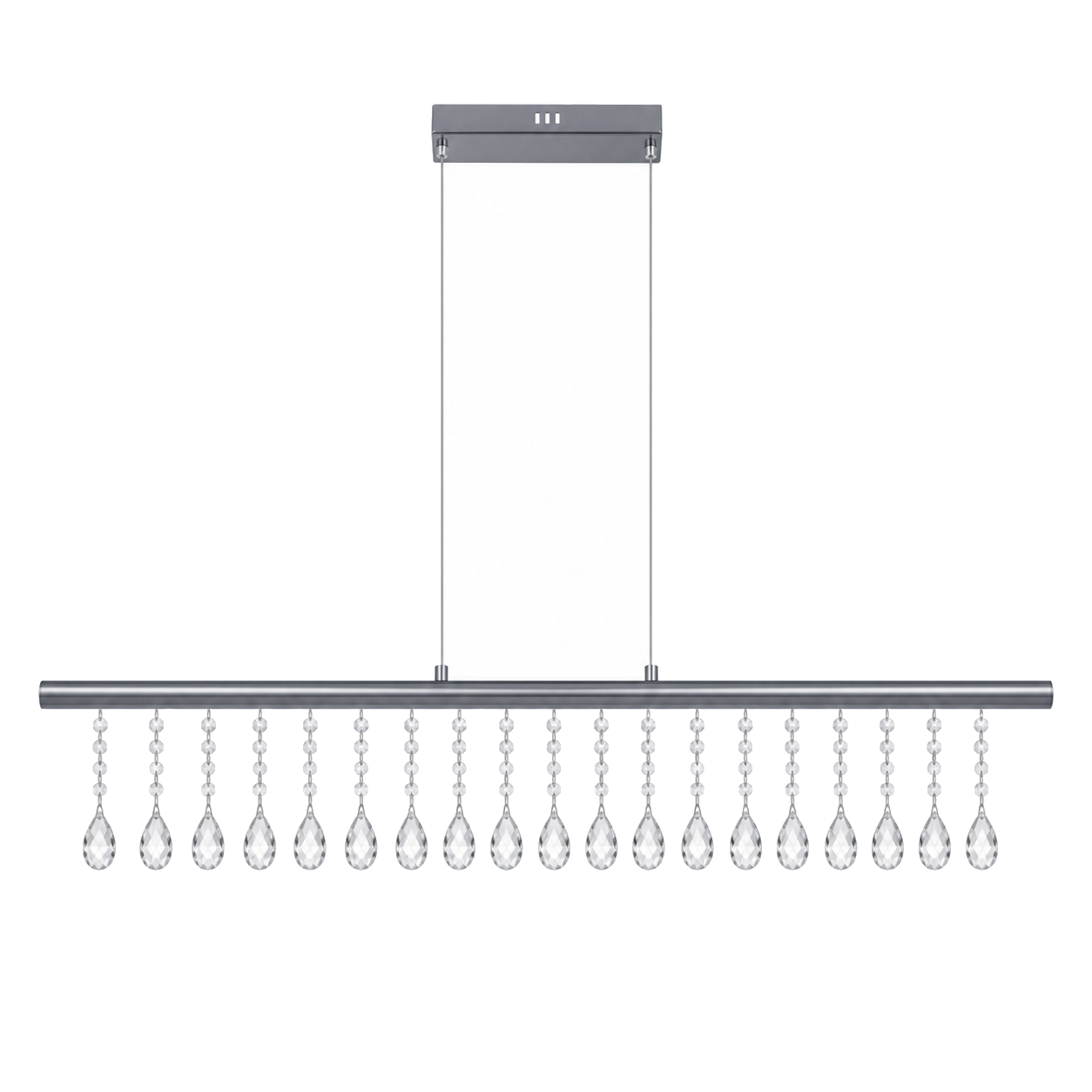 LED Hanglamp Nobilis Grijs - 100 cm productfoto op witte achtergrond