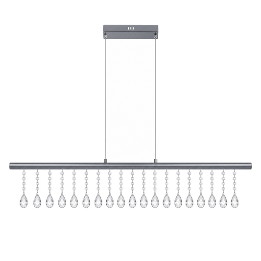 LED Hanglamp Nobilis Grijs - 100 cm productfoto op witte achtergrond