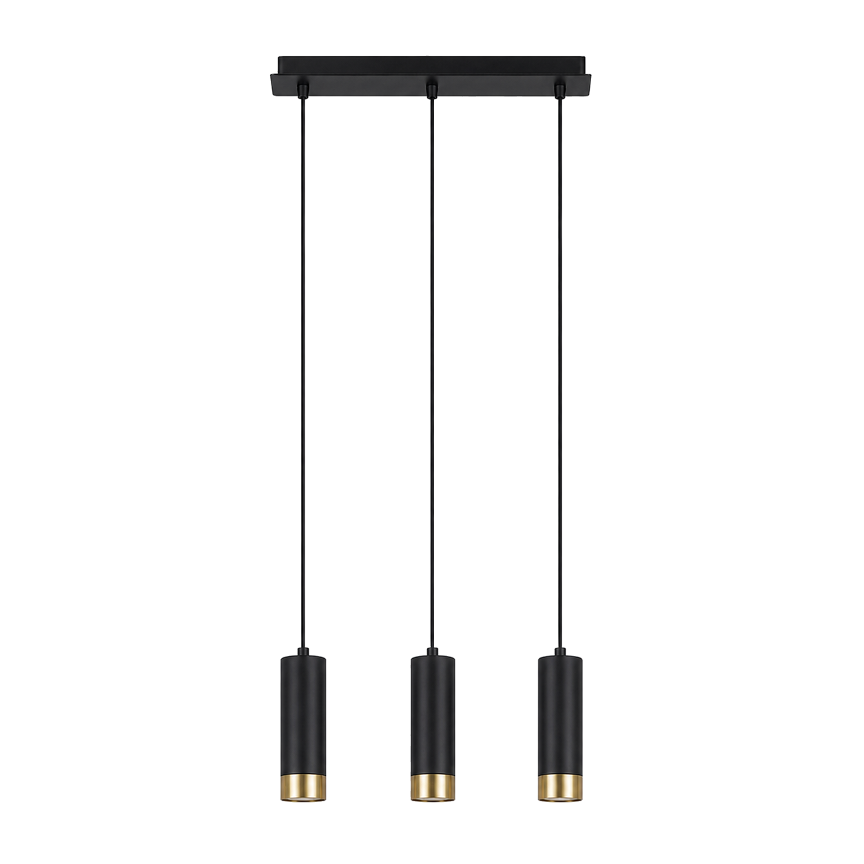 Hanglamp Fridu 3-Lichts Mat Zwart - 48 cm (GU10) productfoto op witte achtergrond