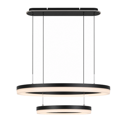 LED Hanglamp Circulo Zwart/Zand - Ø 60 cm (CCT) productfoto op witte achtergrond