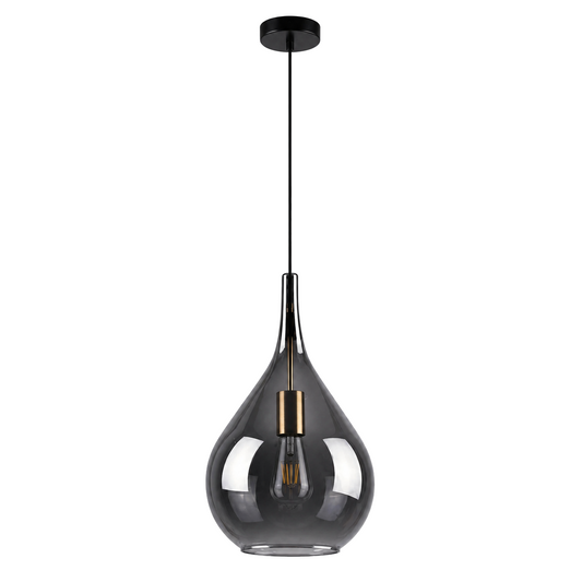 Hanglamp Gota Rookglas - diameter 25 cm (E27) productfoto op witte achtergrond
