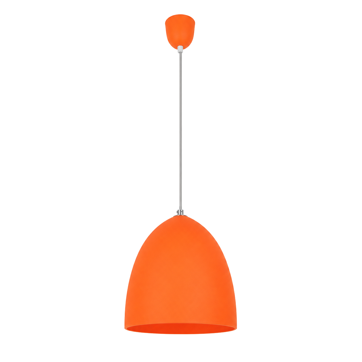 Siliconen Hanglamp Catinus Oranje - diameter 25 cm (E27) productfoto op witte achtergrond