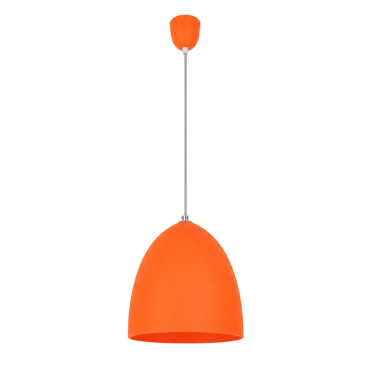 Siliconen Hanglamp Catinus Oranje - diameter 25 cm (E27) productfoto op witte achtergrond