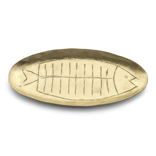 Messing schaal Dishy fishy trade goud