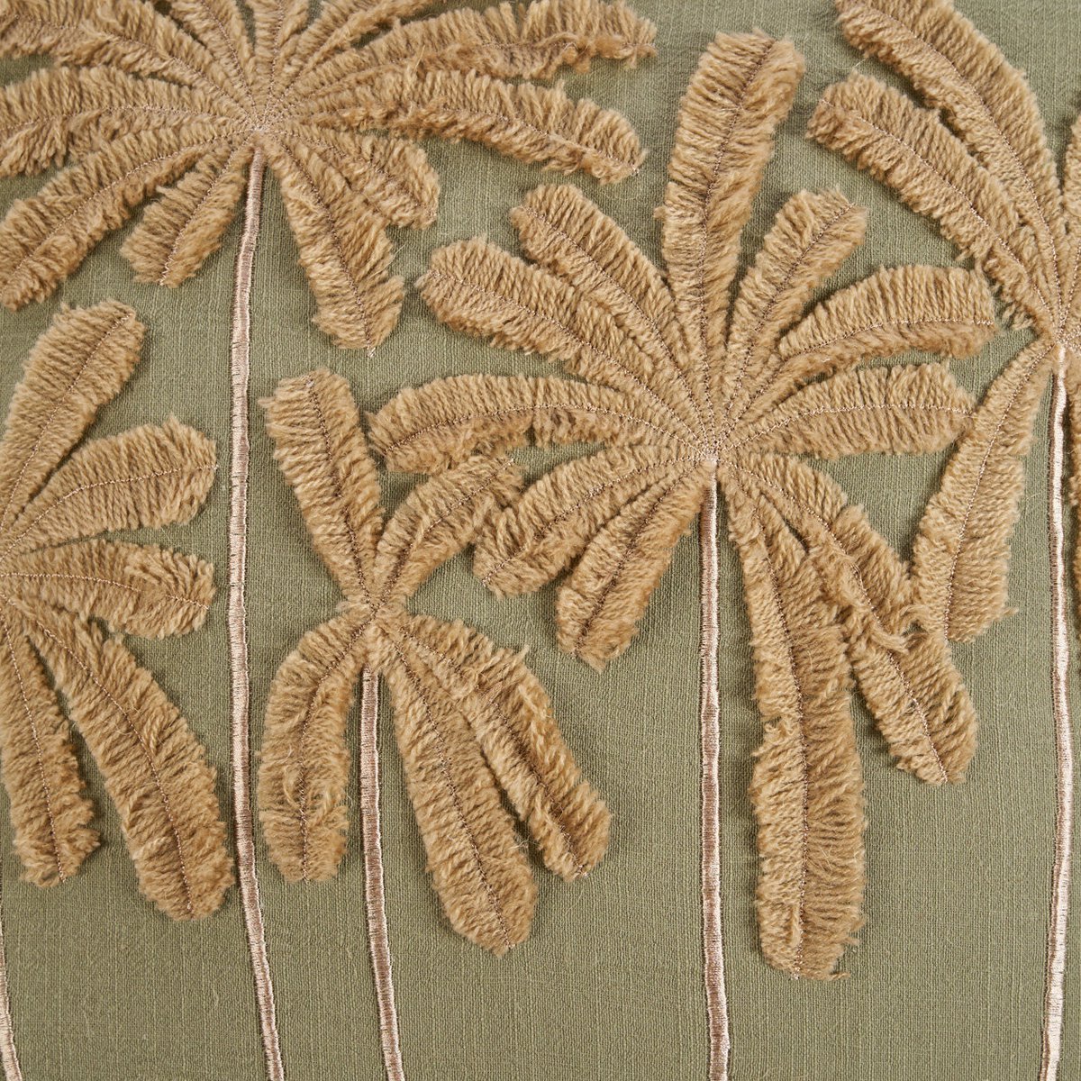 Katoenen kussenhoes Tropical breeze bosgroen