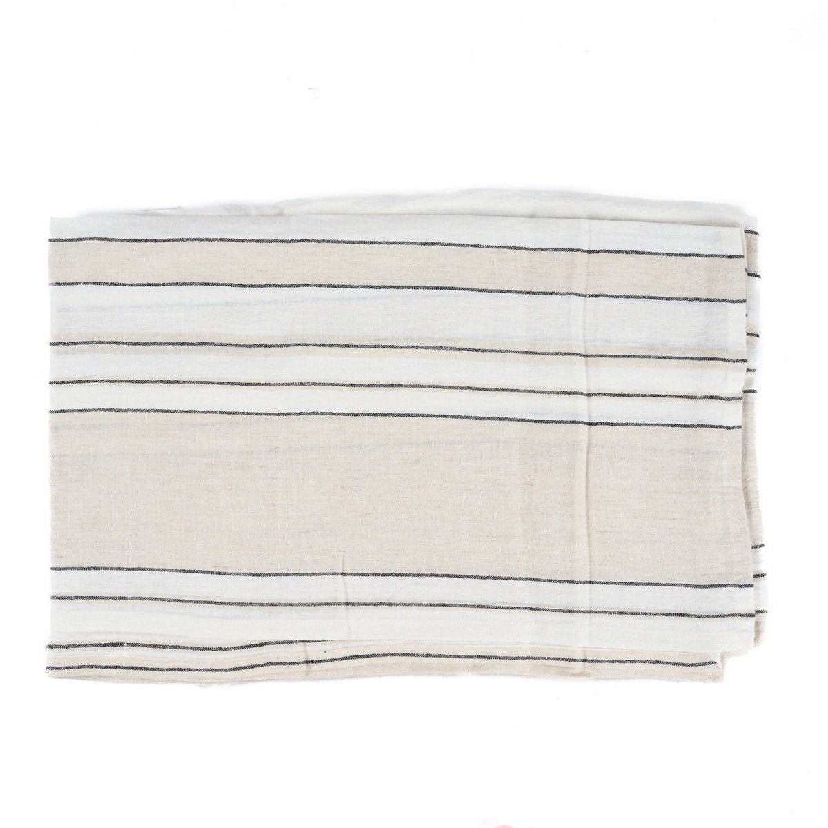 Linnen tafelkleed Provence zwart-wit - 150 x 250 cm