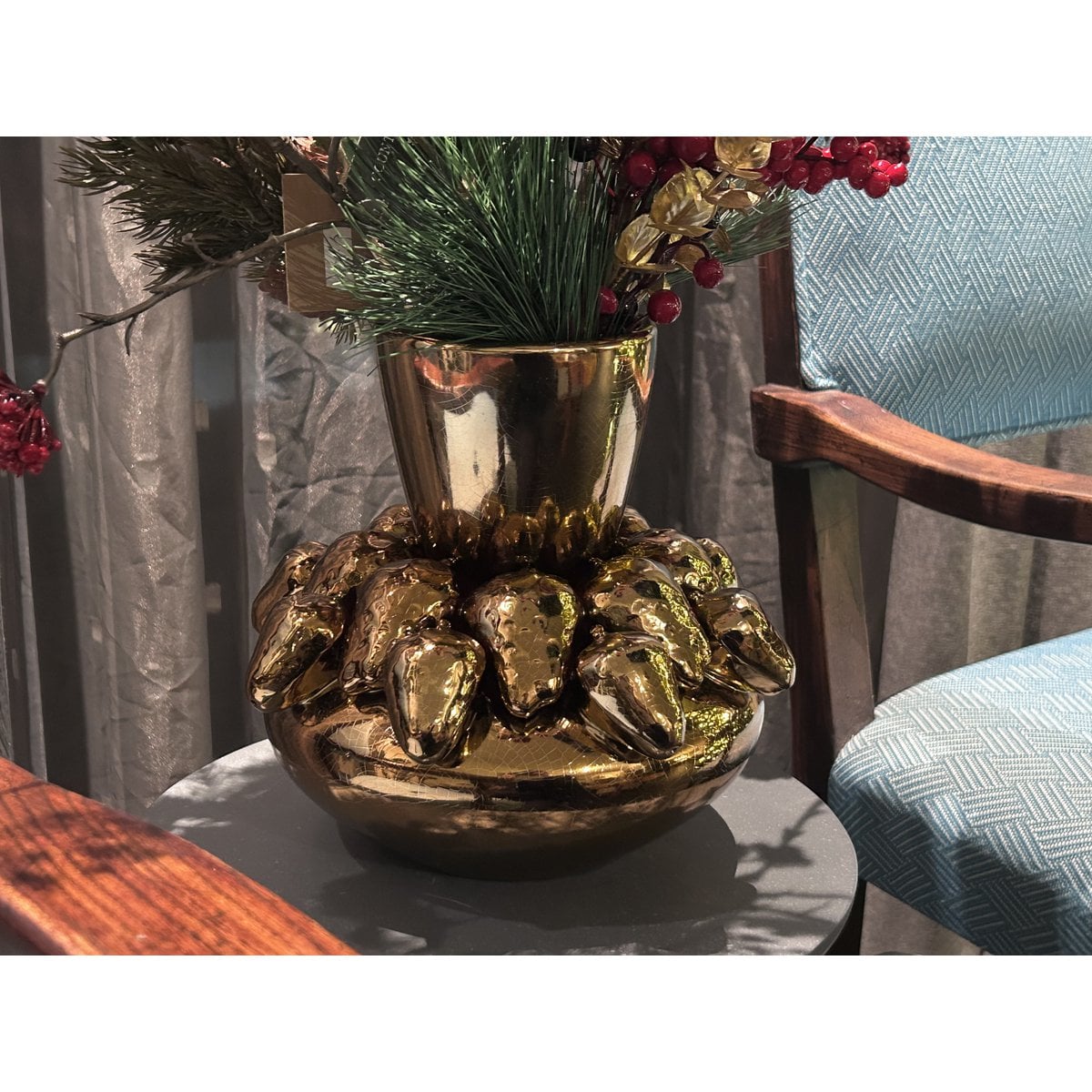 Vaas Strawberry goud - 23 cm hoog