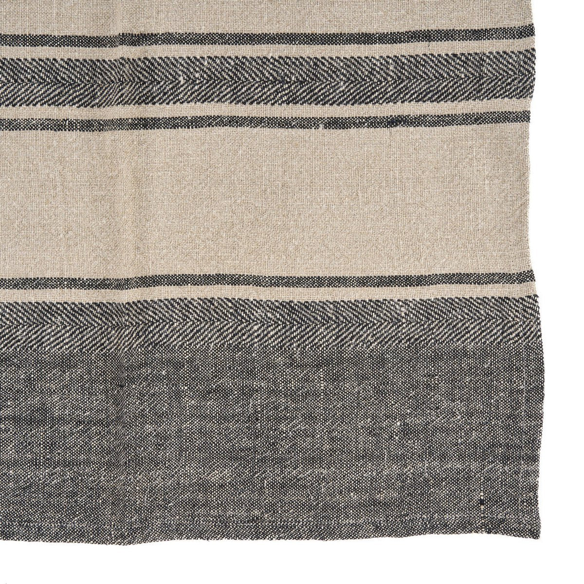 Linnen keukenhanddoek Smudge naturel zwart - 50x70 cm